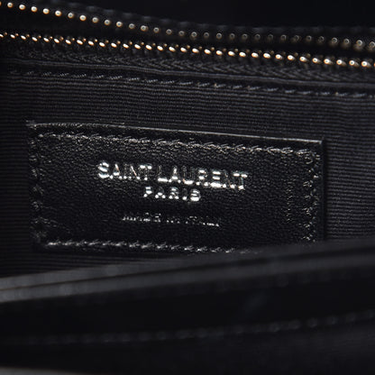 Saint Laurent Calfskin Y Quilted Monogram Toy Loulou Crossbody Bag Black 9 of 16