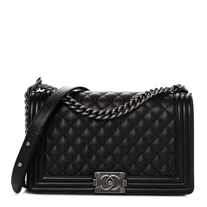 Chanel Caviar Quilted New Medium Boy Flap Black 1 of 10