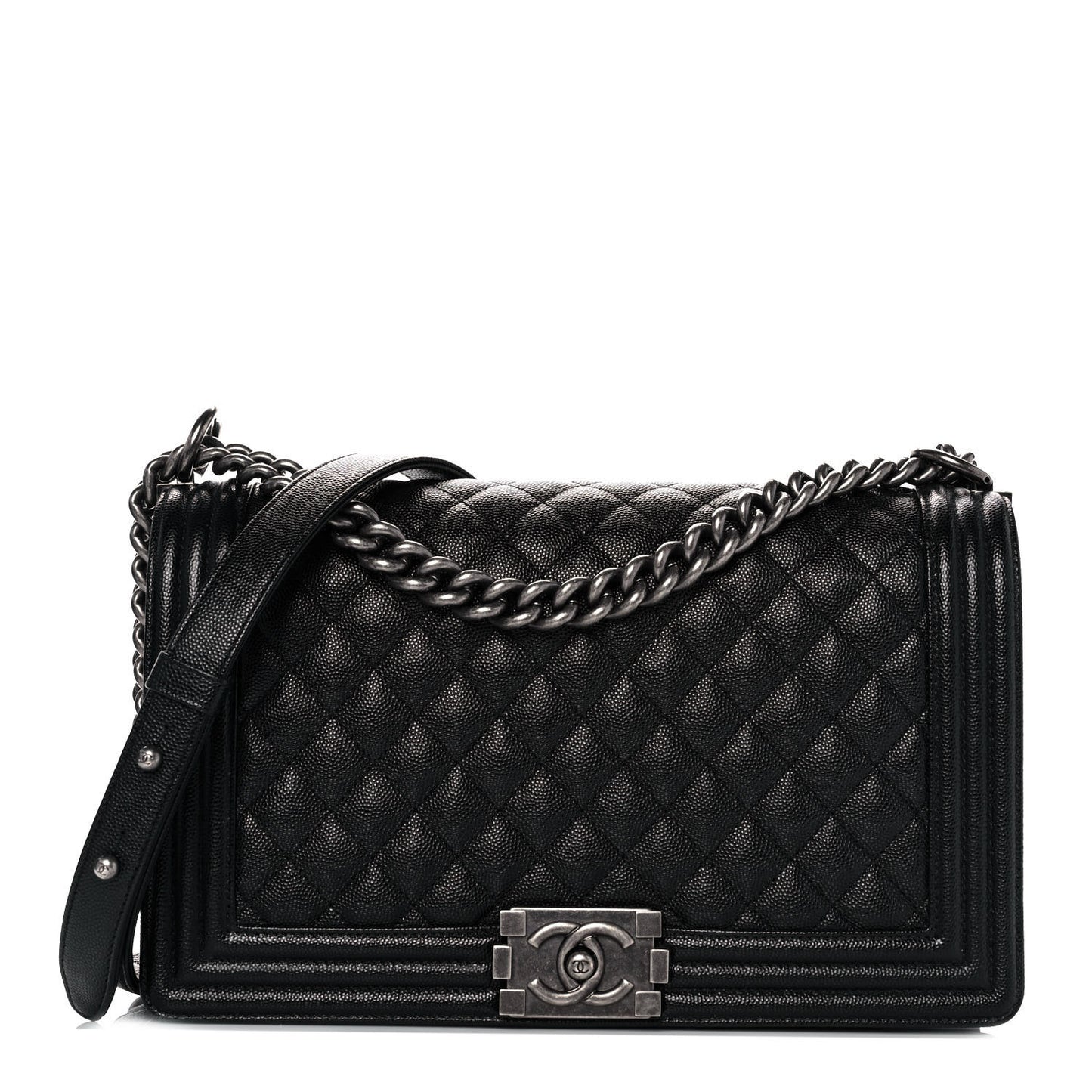 Caviar Quilted New Medium Boy Flap Black