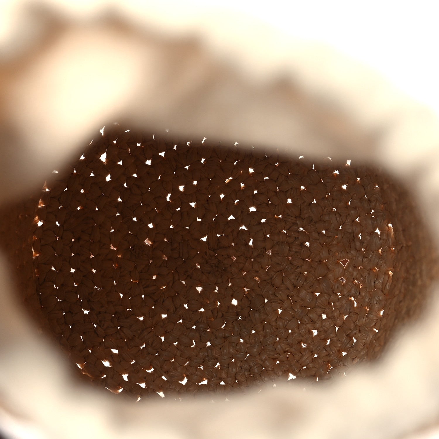 Loewe Calfskin Raffia Paulas Ibiza Bucket Bag Natural Tan 5 of 11