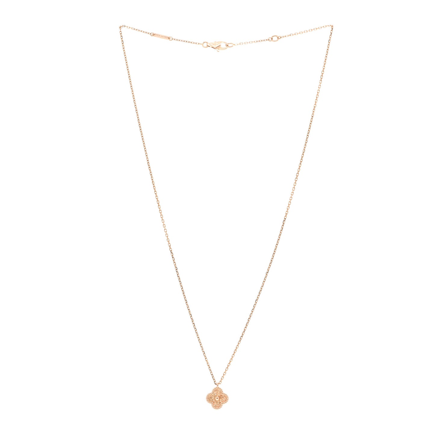 18K Rose Gold Sweet Alhambra Pendant Necklace
