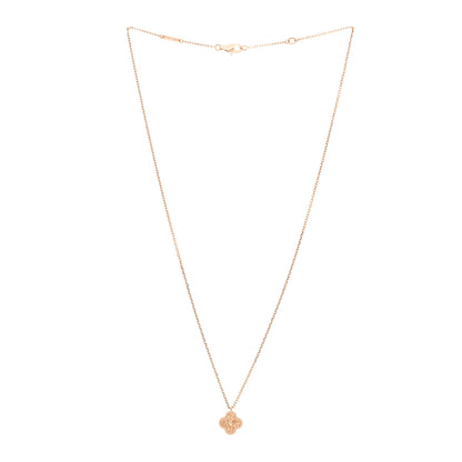Van Cleef & Arpels 18K Rose Gold Sweet Alhambra Pendant Necklace 3 of 5