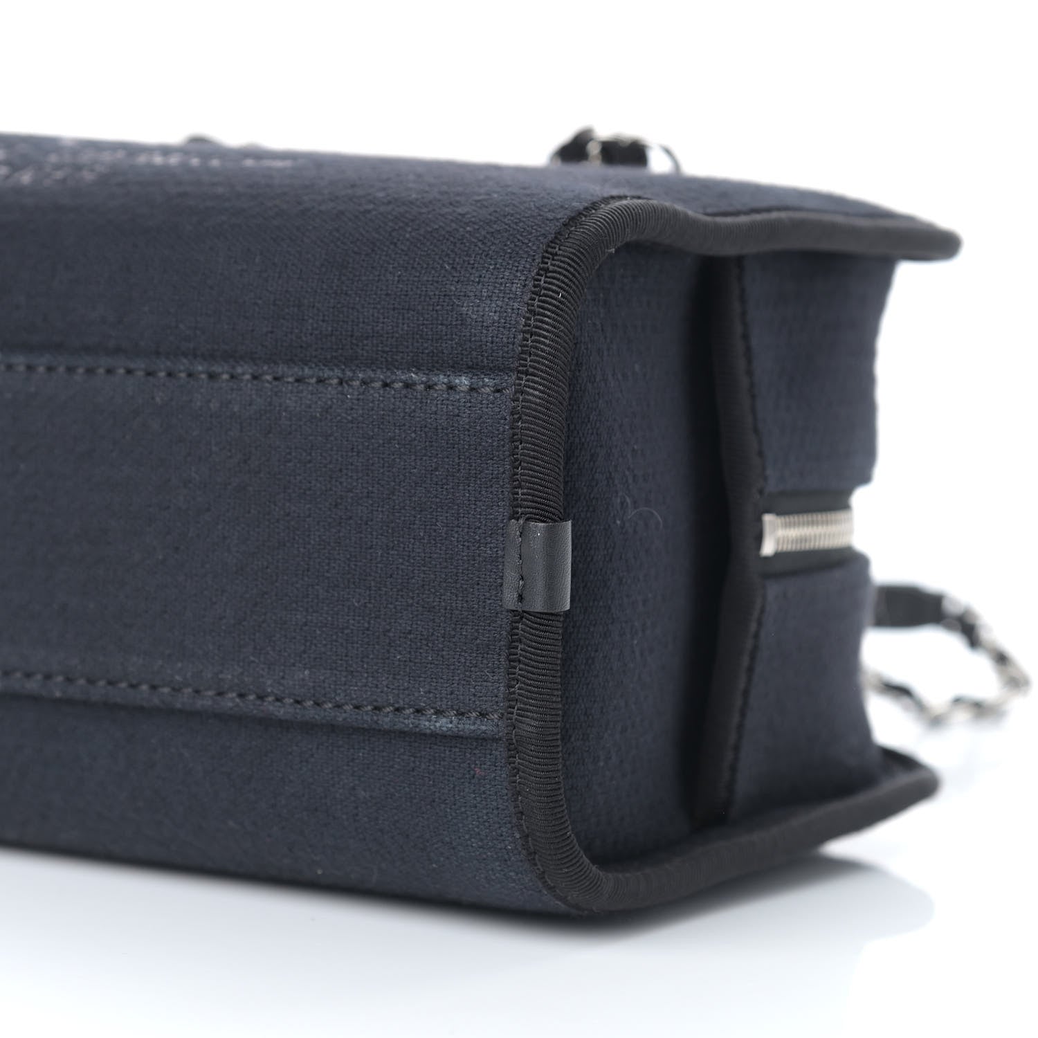 Chanel Mixed Fibers Deauville Bowling Bag Black 8 of 8