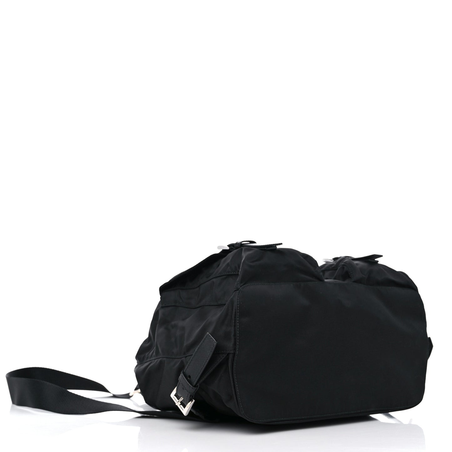 Tessuto Nylon Saffiano Medium Backpack Black