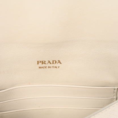 Prada Saffiano Envelope Wallet Talco 6 of 8