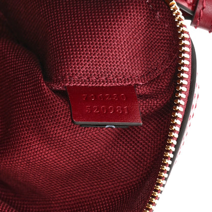 Gucci GG Shadow Monogram Ophidia Top Handle Bowler Bag  Rosso Ancora Red 7 of 10