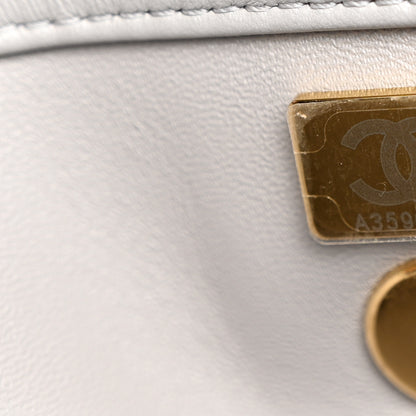 Chanel Lambskin Resin Pearl Quilted Small Flap Grey 7 of 11