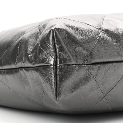 Chanel Metallic Calfskin Quilted Chanel 22 Ruthenium 10 of 12