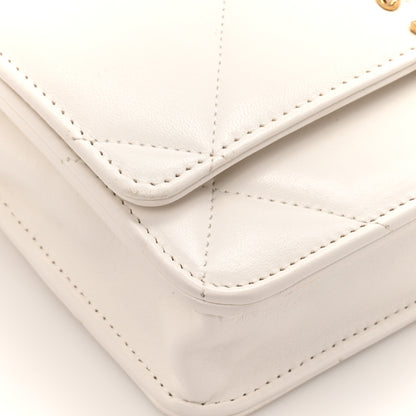 Chanel Lambskin Quilted Chanel 19 Wallet On Chain WOC White 10 of 13