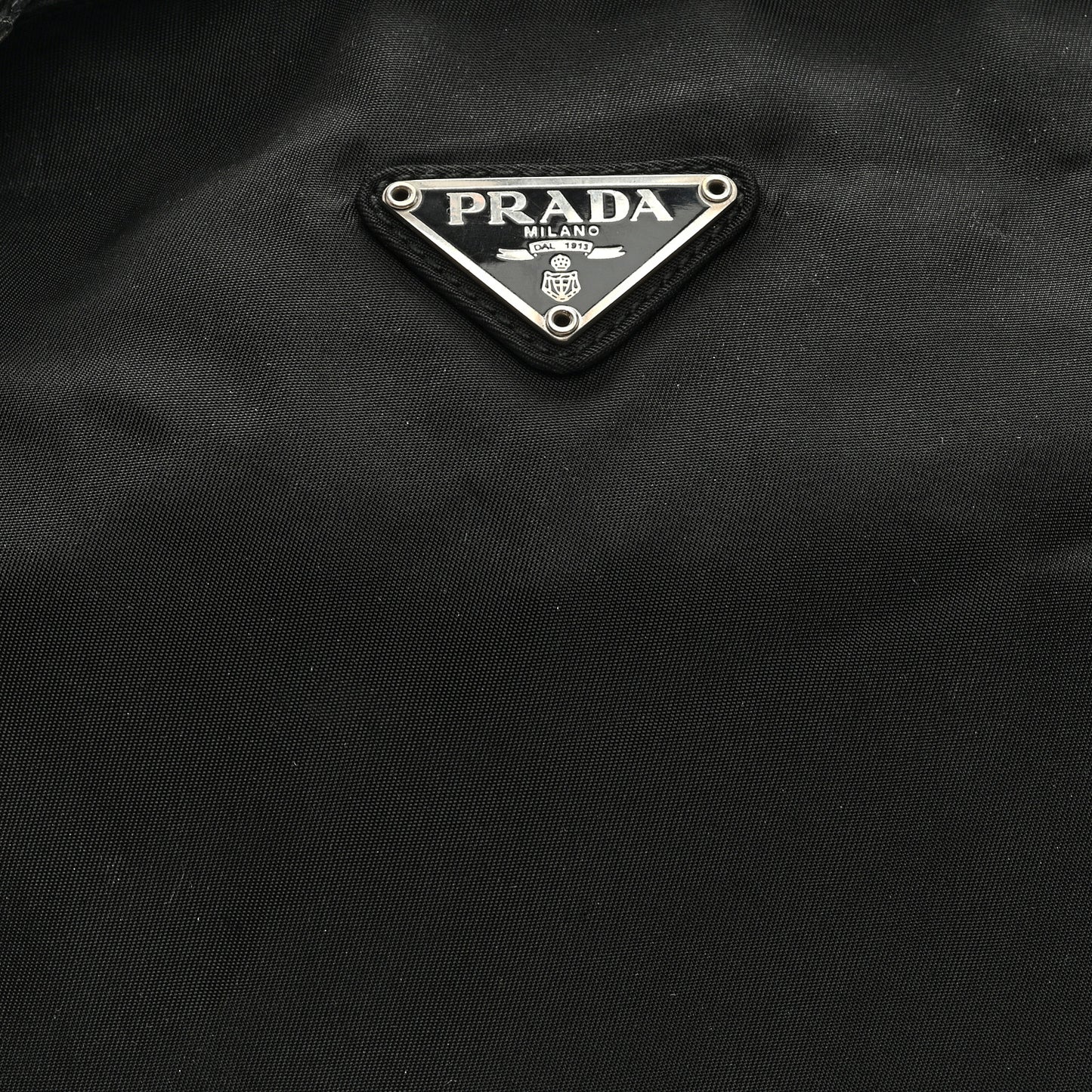 Tessuto Nylon Saffiano Flat Messenger Bag Black