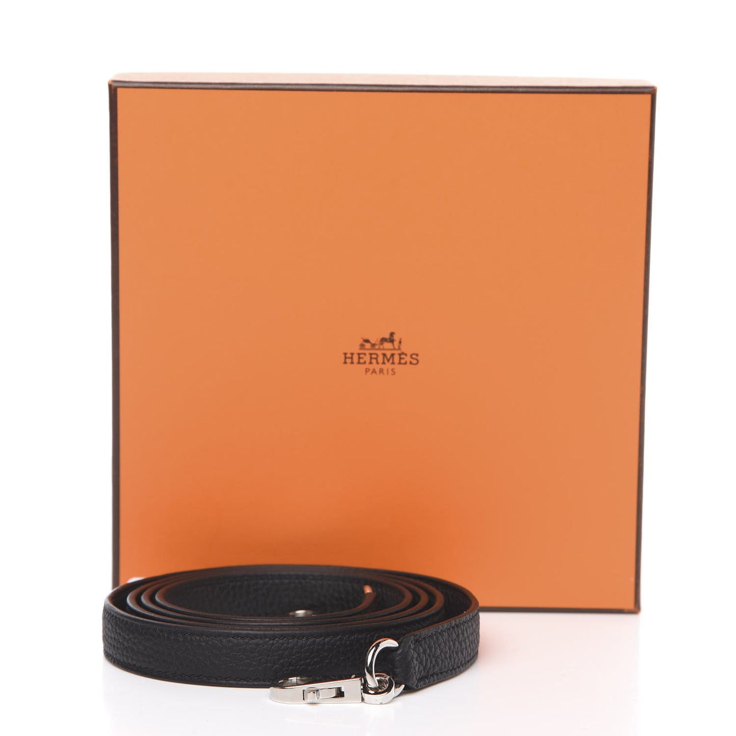 Taurillon Clemence Kelly Shoulder Strap Black