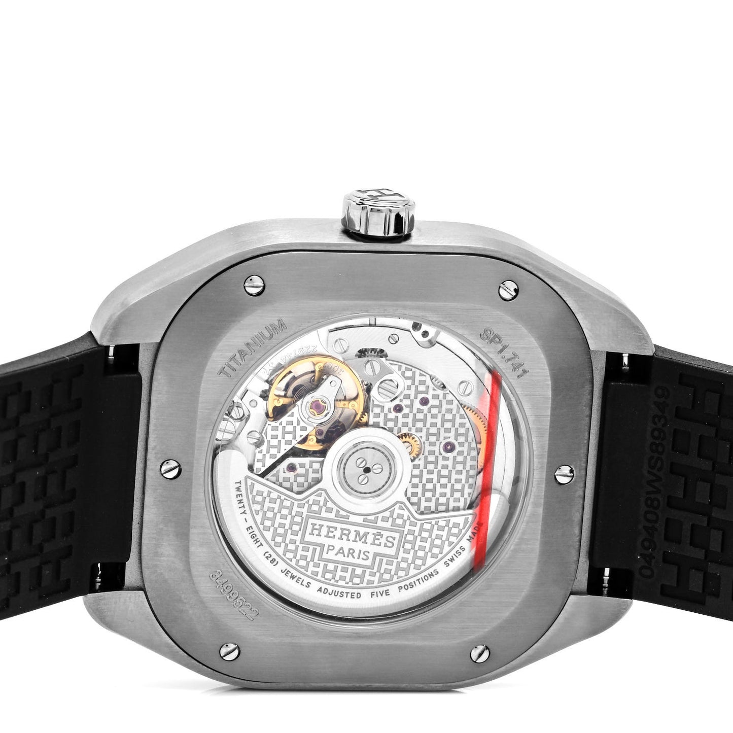 Titanium Rubber 39mm H08 Automatic Watch Noir