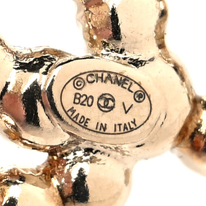 Chanel Metal Glass Swirling Pearls Hair Clip Gold 3 of 3