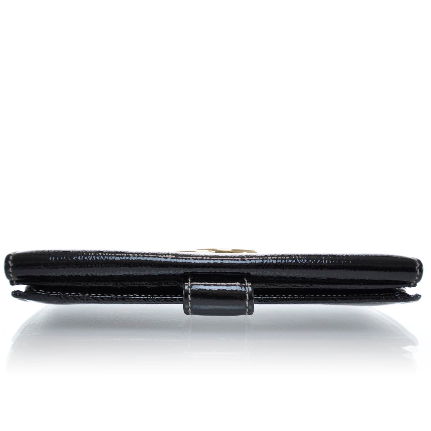 Gucci Patent Britt Continental Wallet Black 4 of 11