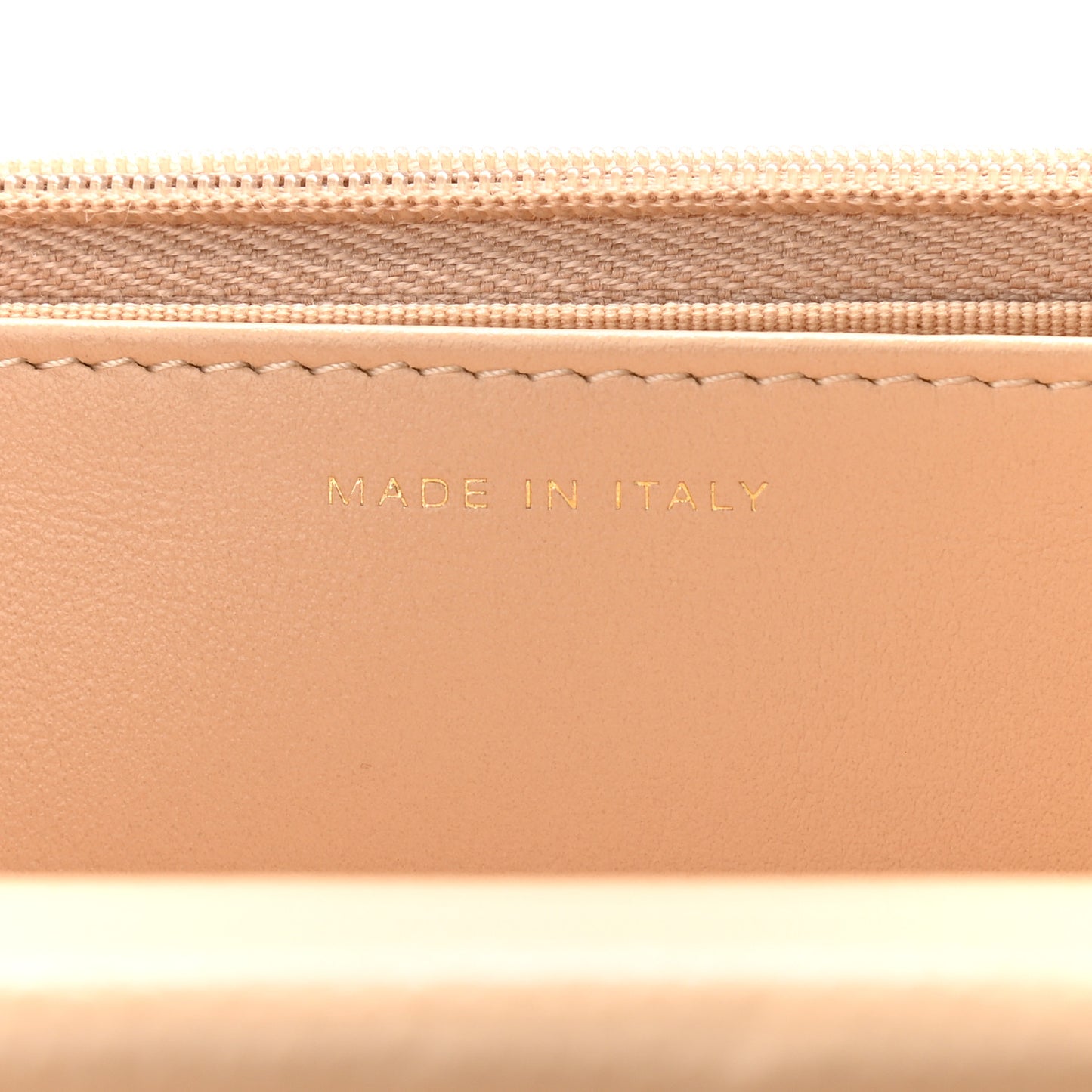 Caviar Quilted Wallet On Chain WOC Beige