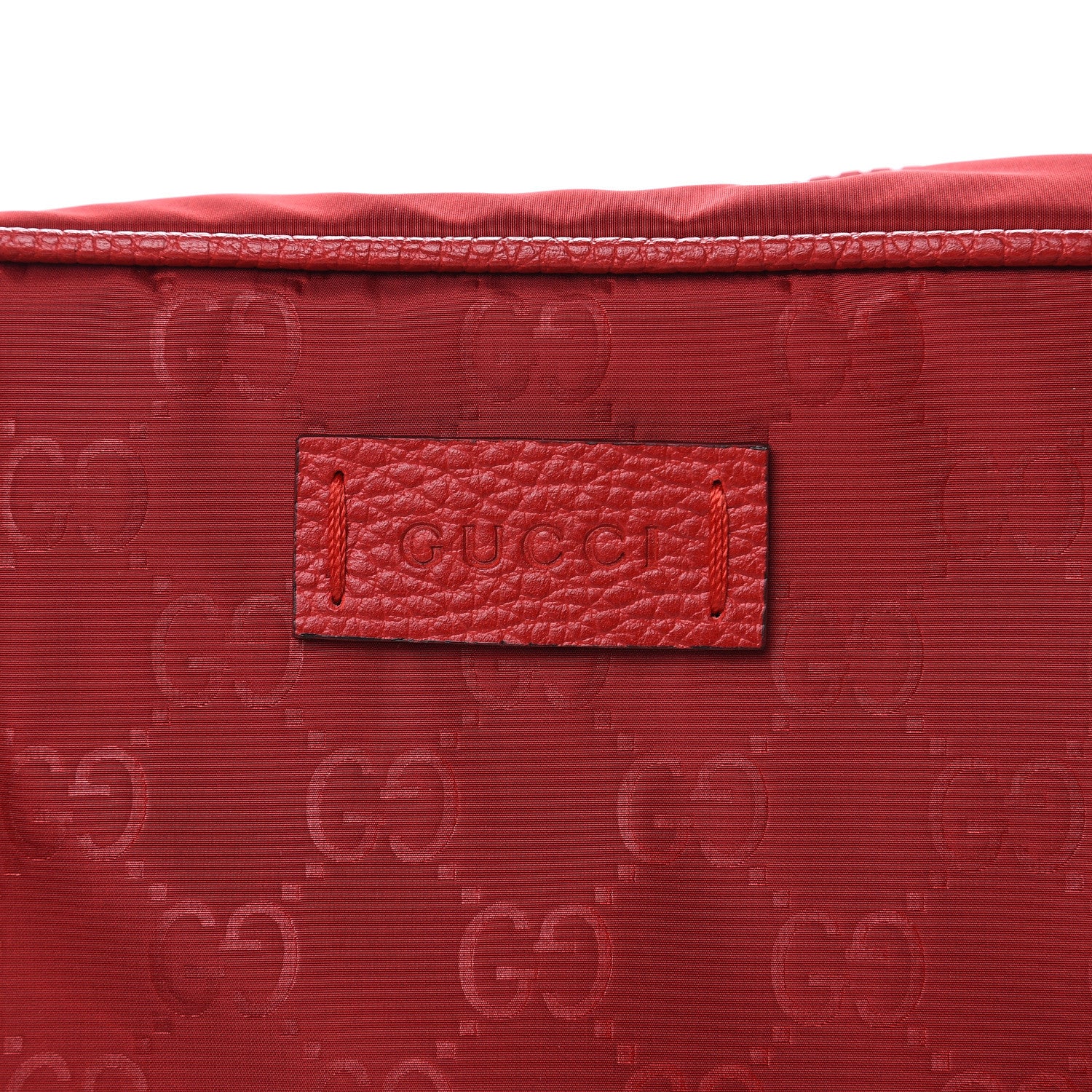 Gucci Nylon Monogram Dolmias Pouch Vibrant Red 8 of 10