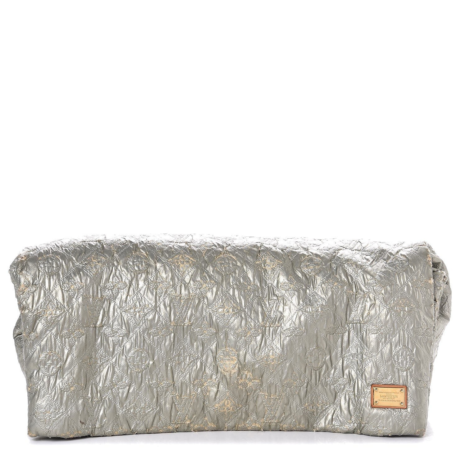 Louis Vuitton Jacquard Quilted Monogram Limelight Clutch GM Perle 1 of 9