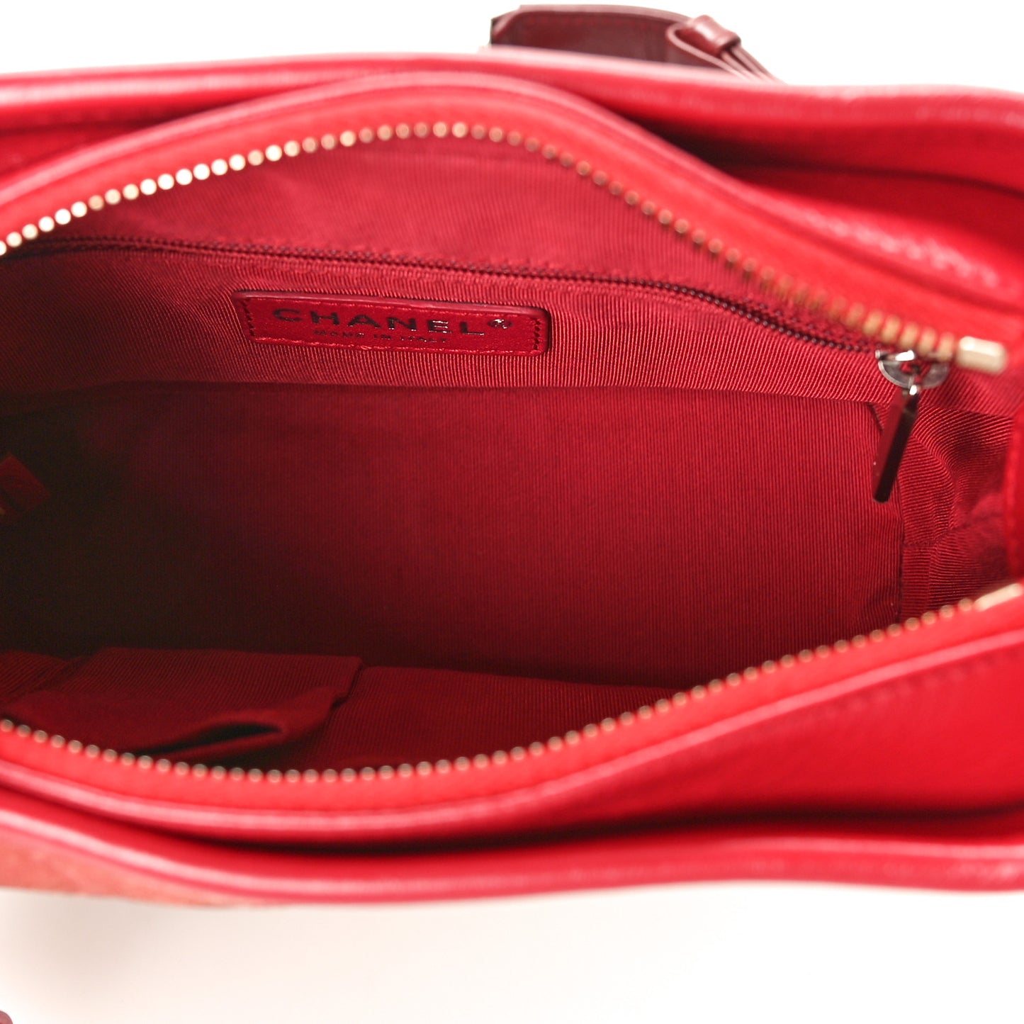 Suede Quilted Small Gabrielle Hobo Red
