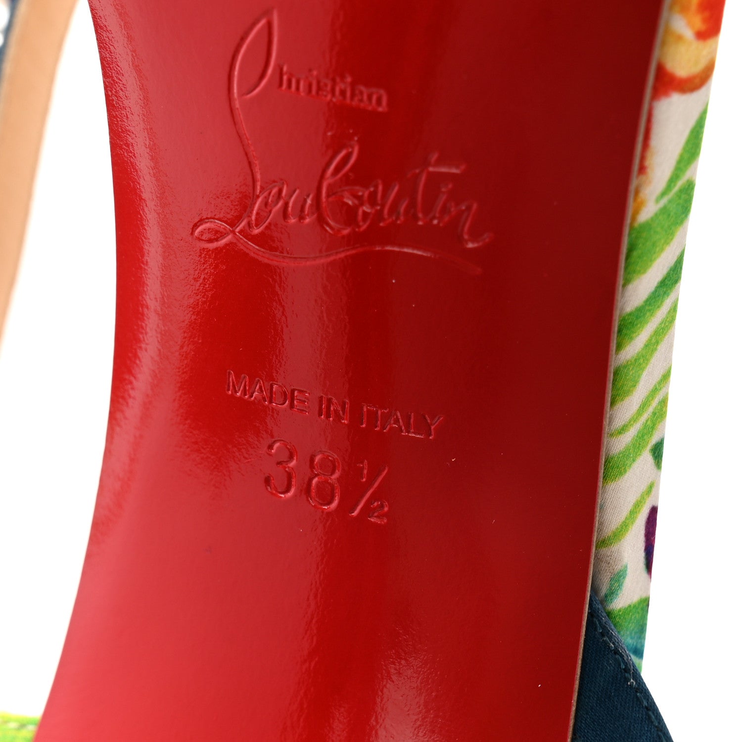 Christian Louboutin Crepe Satin Rosapetra 100 Sandals 38.5 Ludwig Multi 7 of 8