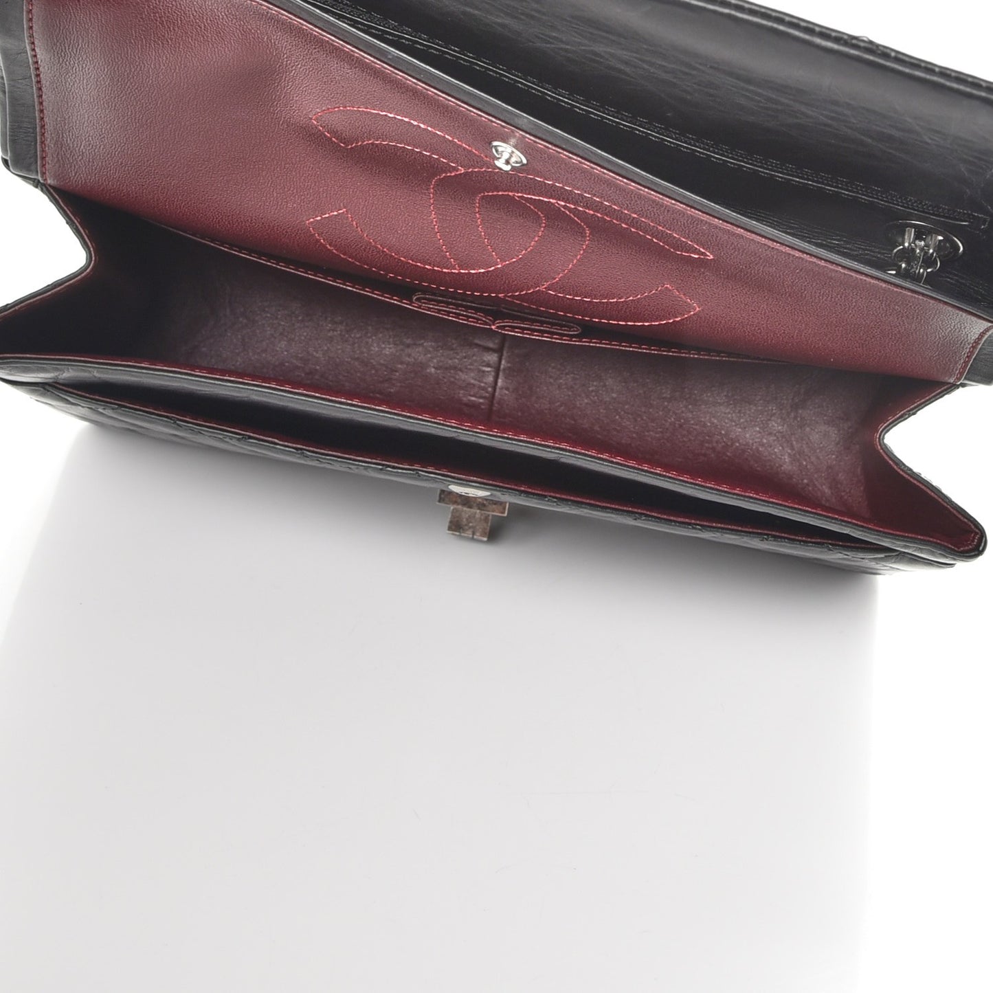 Aged Calfskin Quilted 2.55 Reissue 226 Flap Black