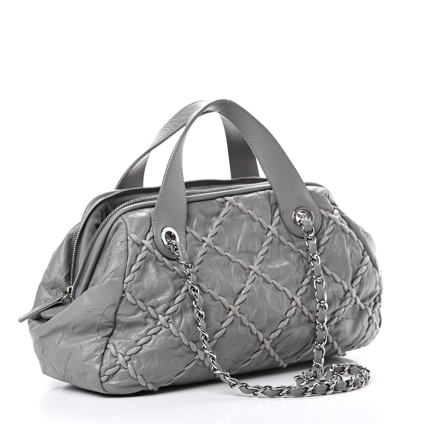 Calfskin Ultra Stitch Bowler Grey