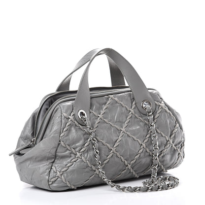 Chanel Calfskin Ultra Stitch Bowler Grey 2 of 10