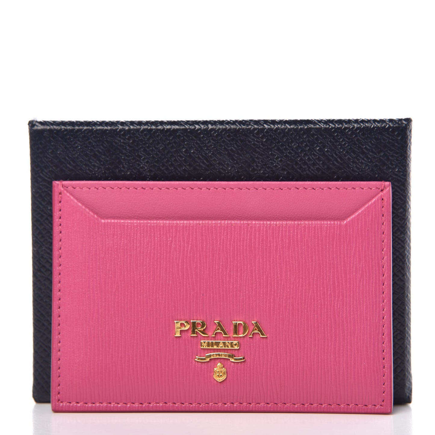 Vitello Move Metal Card Case Fuxia