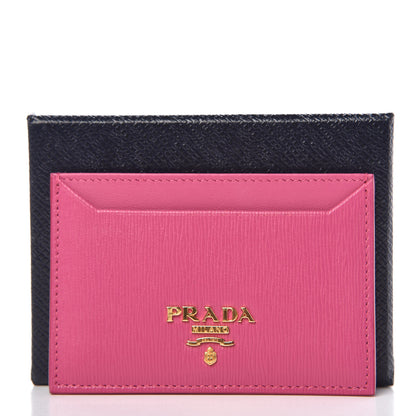 Prada Vitello Move Metal Card Case Fuxia 7 of 7