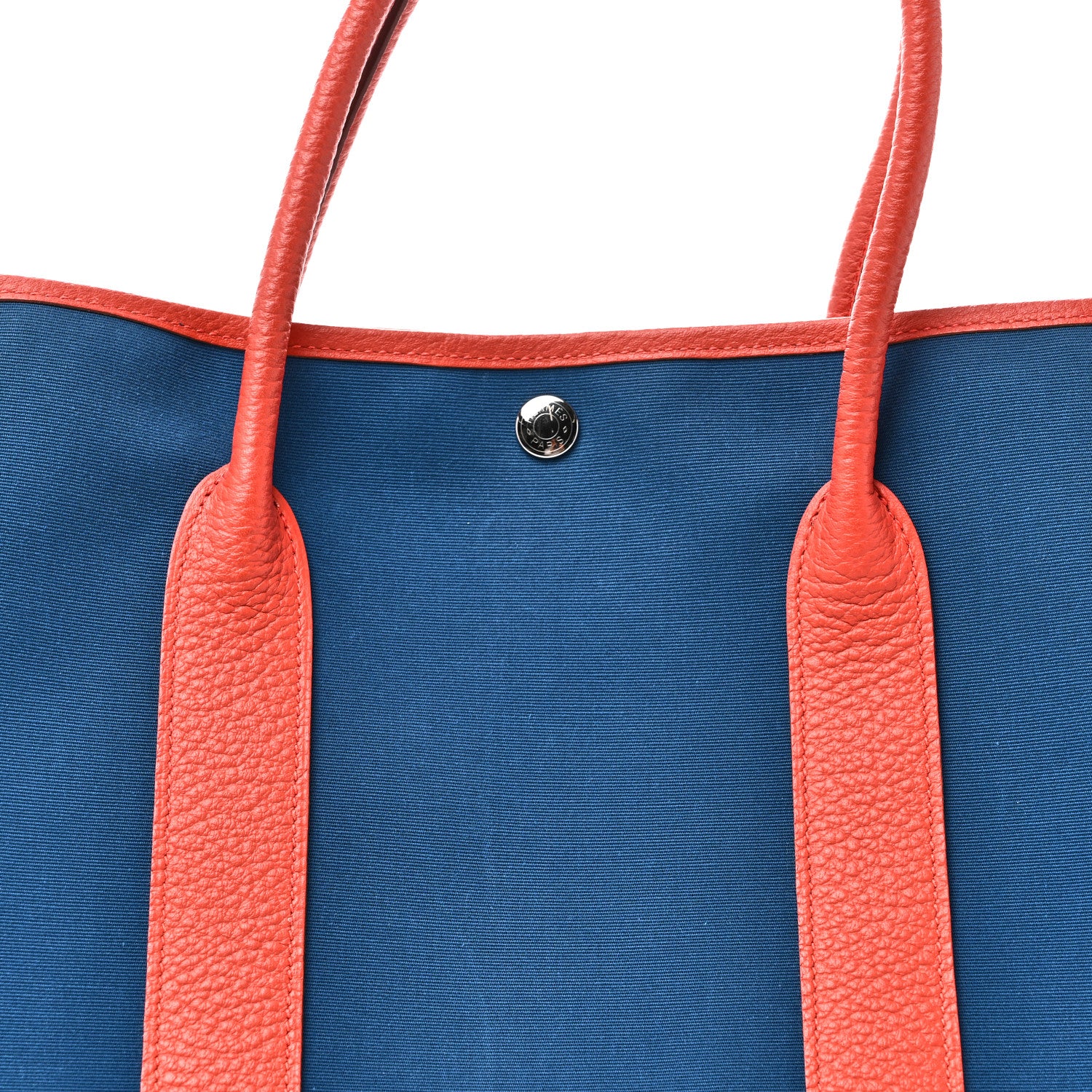 Hermes Toile Negonda Garden Party Tote 36 MM  Bleu Zanzibar Capucine 8 of 10