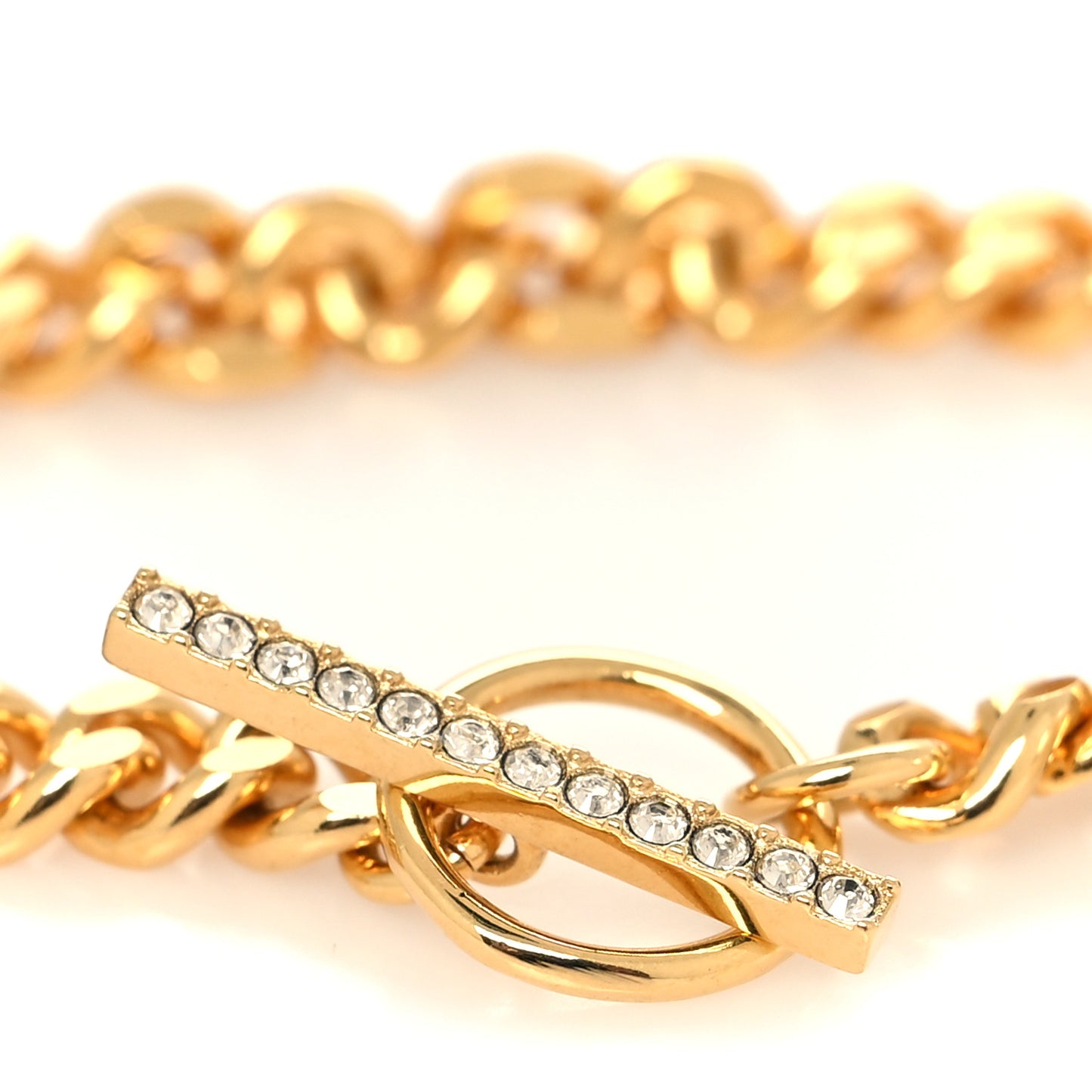 Metal Crystal Pearl Dio(r)evolution Bracelet Gold