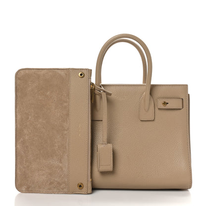 Saint Laurent Grained Calfskin Baby Sac De Jour Souple Dark Beige 2 of 10