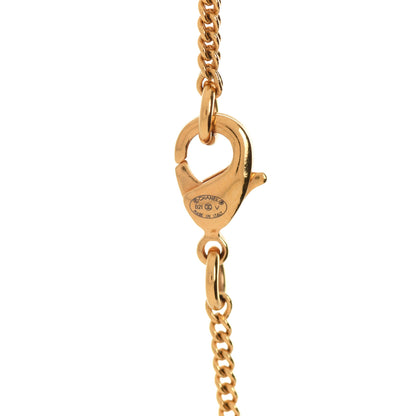 Chanel Metal CC Paris Button Necklace Gold 5 of 6