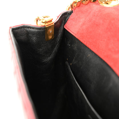 Saint Laurent Patent Matelasse Monogram Large Vicky Chain Bag Rouge Eros 14 of 16