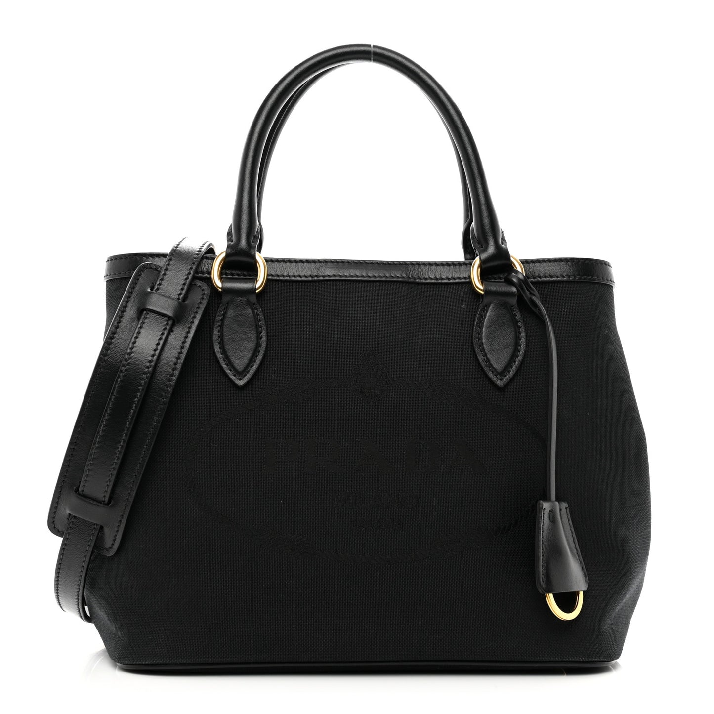 Jacquard Logo Tote Black