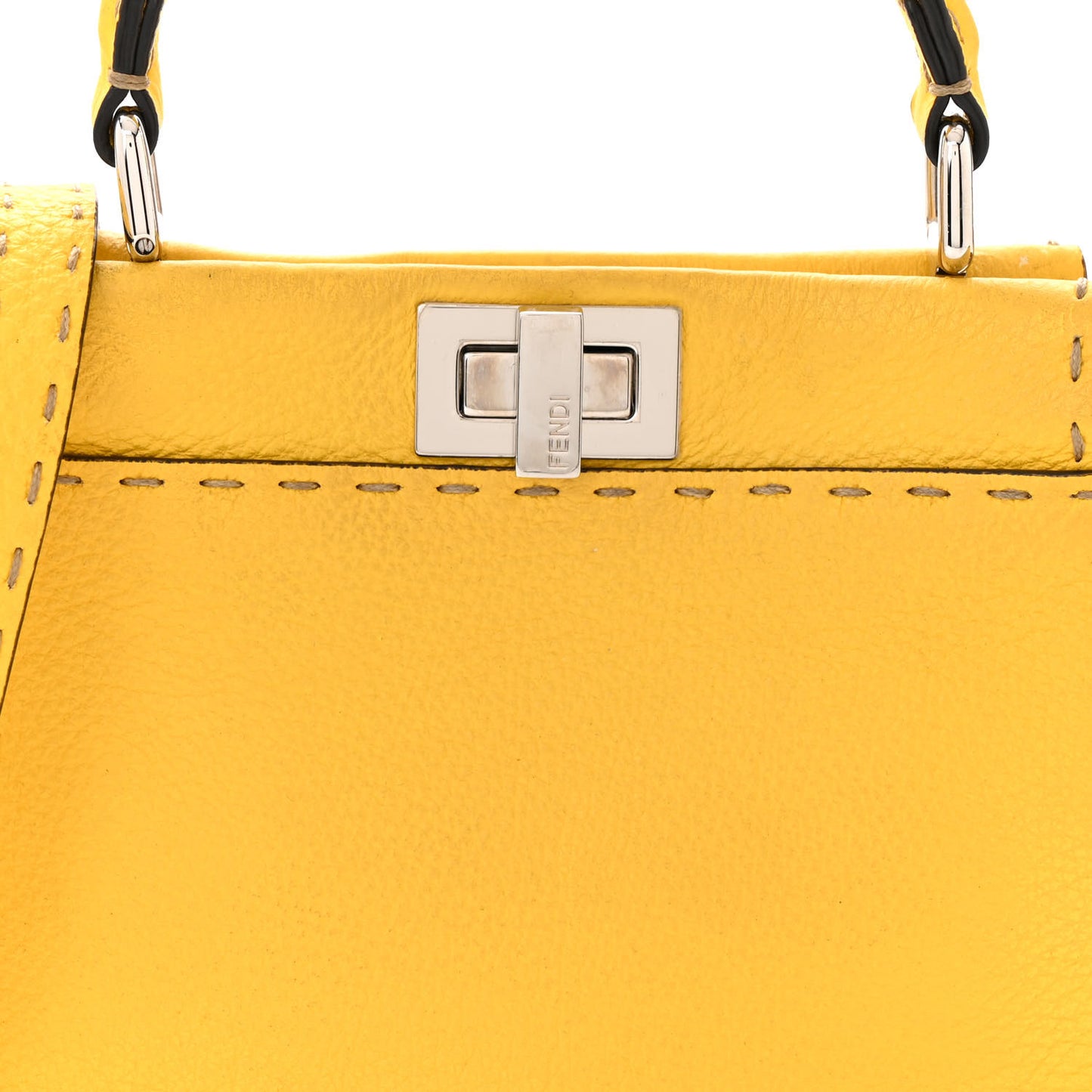 Cuoio Romano Selleria Mini Peekaboo Iconic Satchel Limone