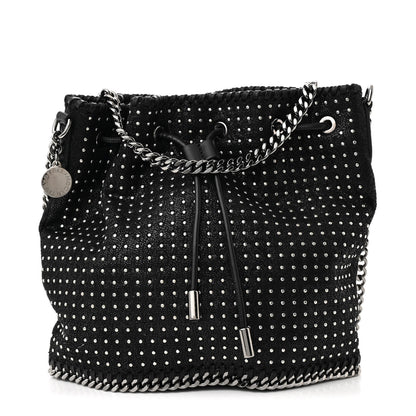 Stella McCartney Shaggy Deer Small Falabella Studded Bucket Bag Black 1 of 10