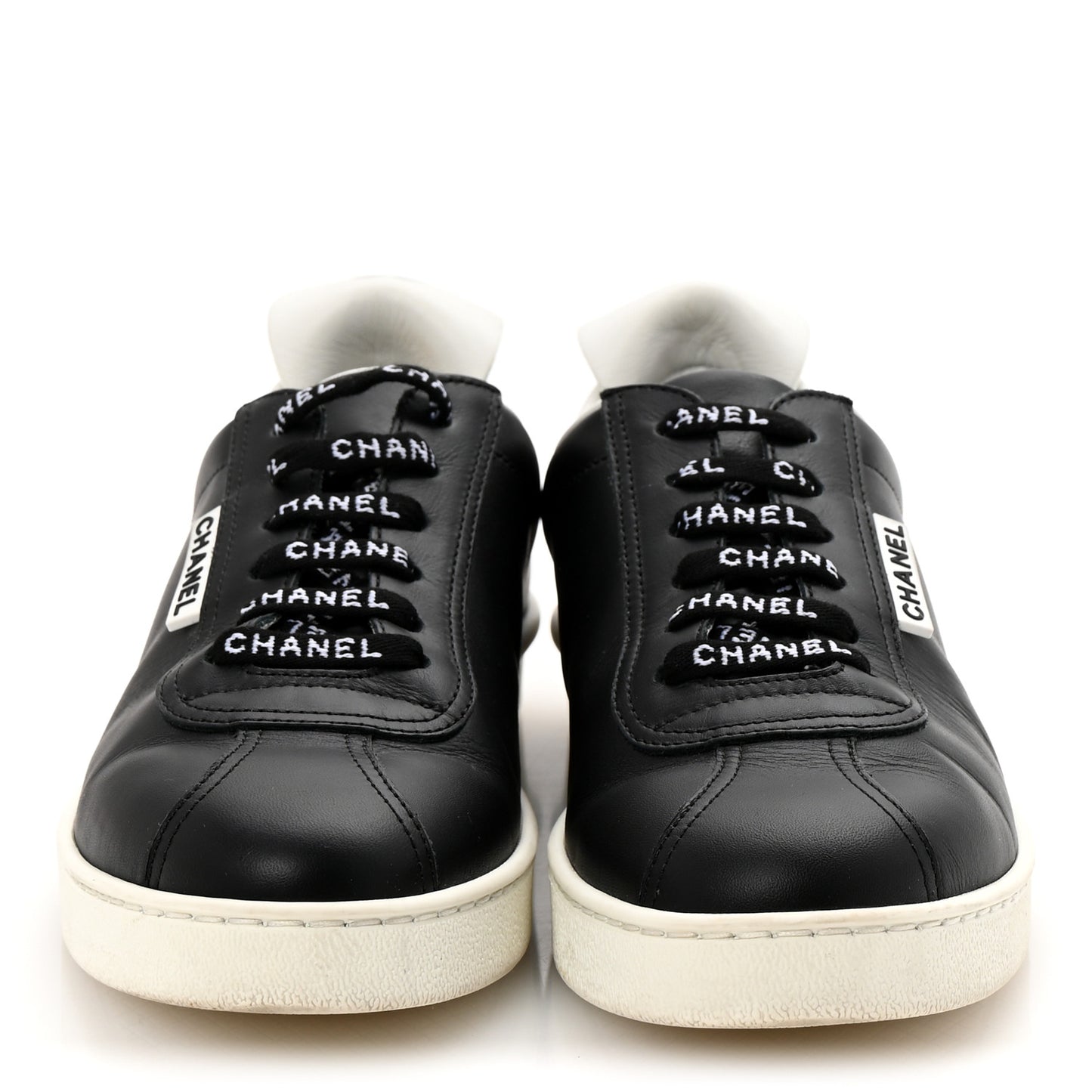 Calfskin CC Womens Sneakers 38 Black