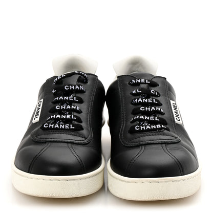 Chanel Calfskin CC Womens Sneakers 38 Black 3 of 10