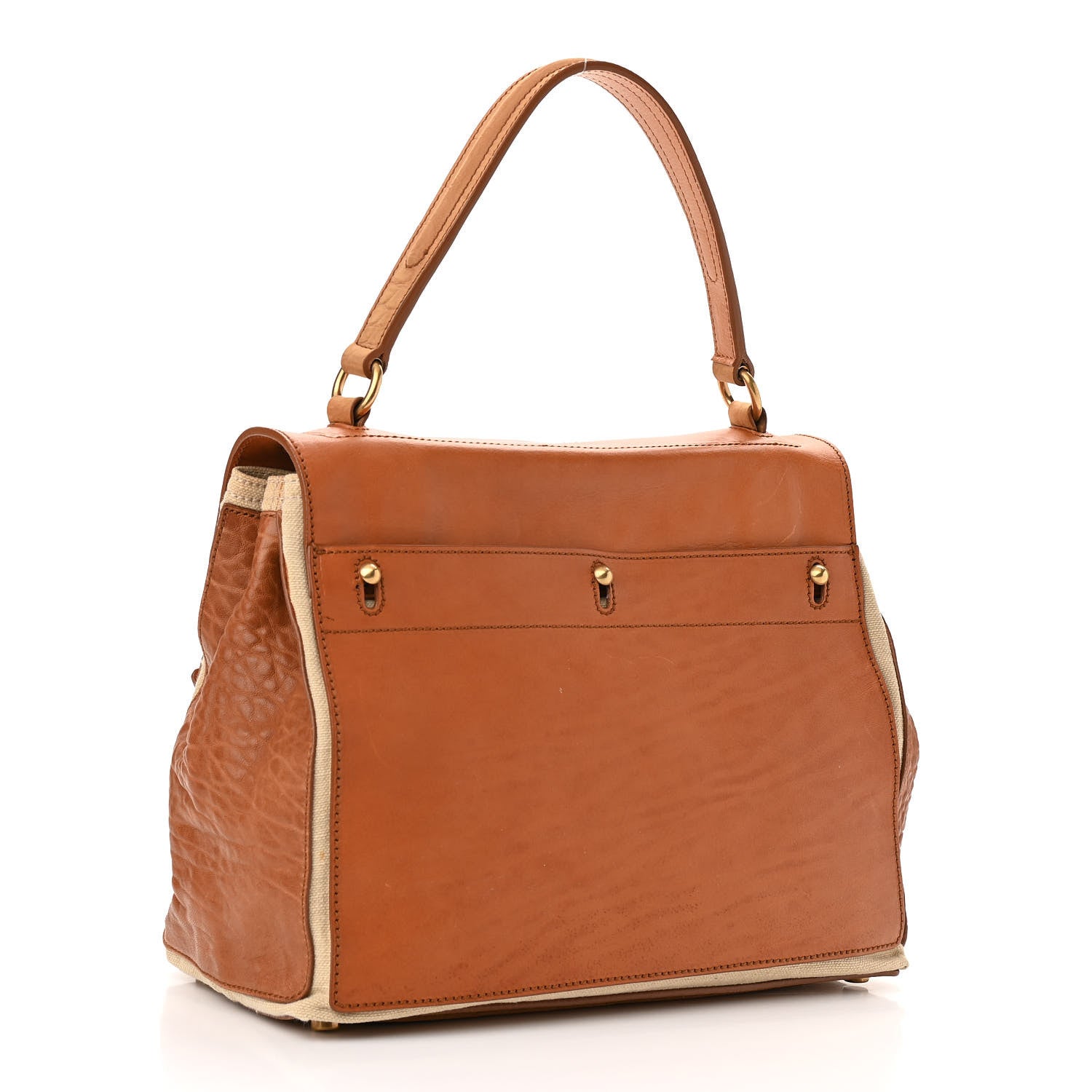 Saint Laurent Crocodile Embossed Nubuck Calfskin Medium Muse Two Tote Tan 2 of 15