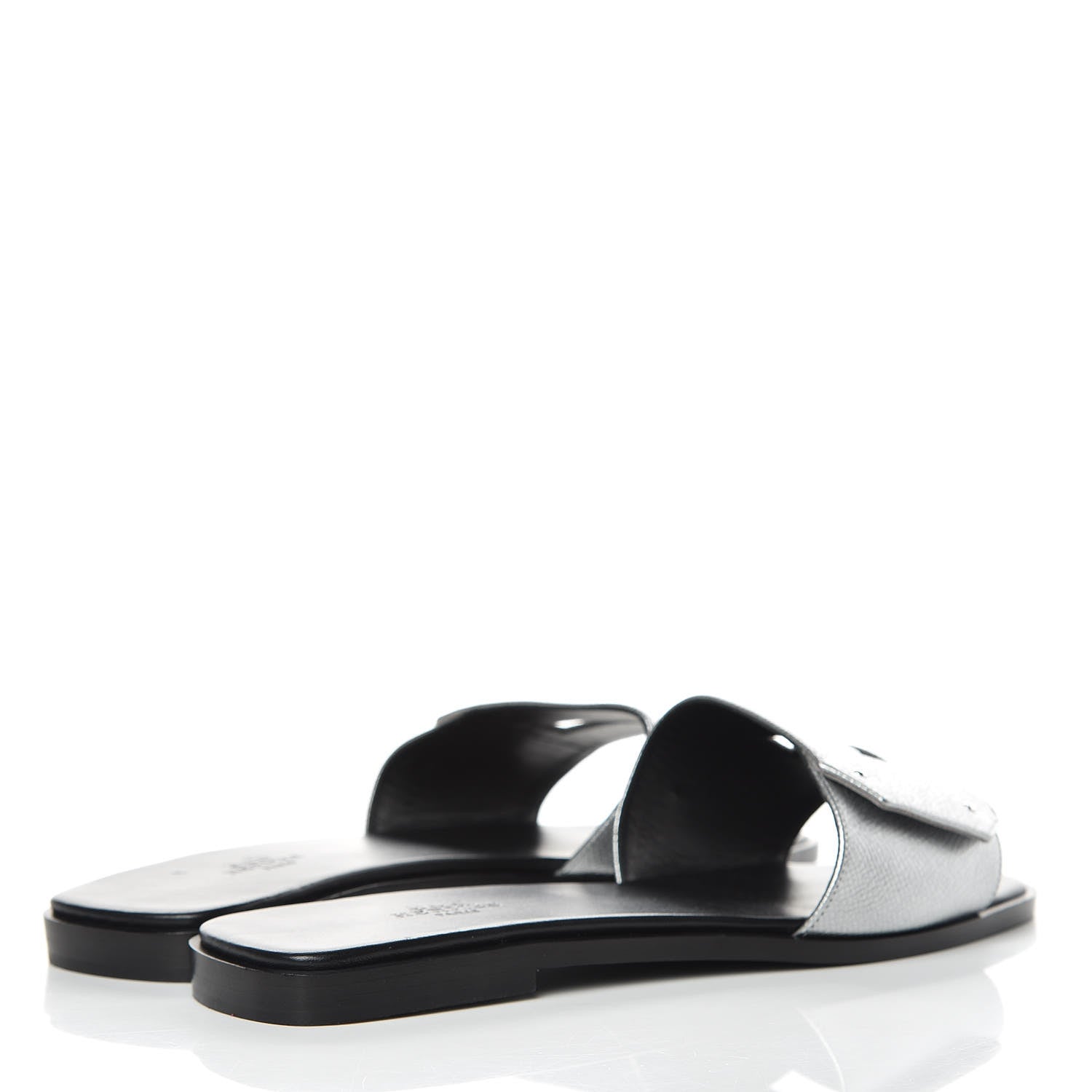 Hermes Epsom View Sandals 39 Argent 4 of 8