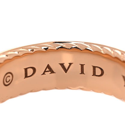 David Yurman 18K Rose Gold Cognac Diamond Streamline Two Row Pave Band Ring 65 11 4 of 5