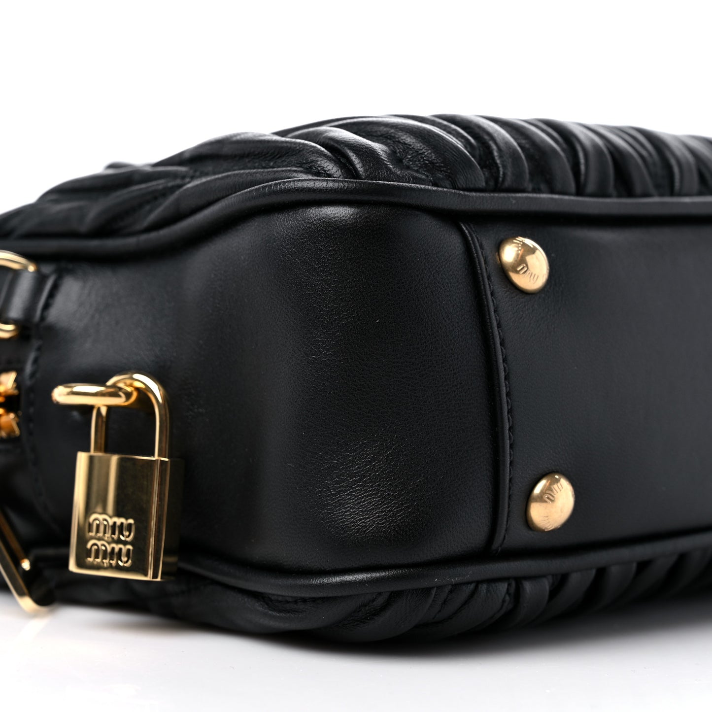Nappa Matelasse Bauletto Top Handle Bag Black