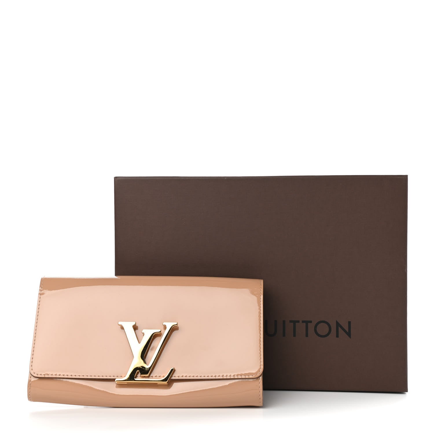 Louis Vuitton Patent Louise Clutch Nude 9 of 9