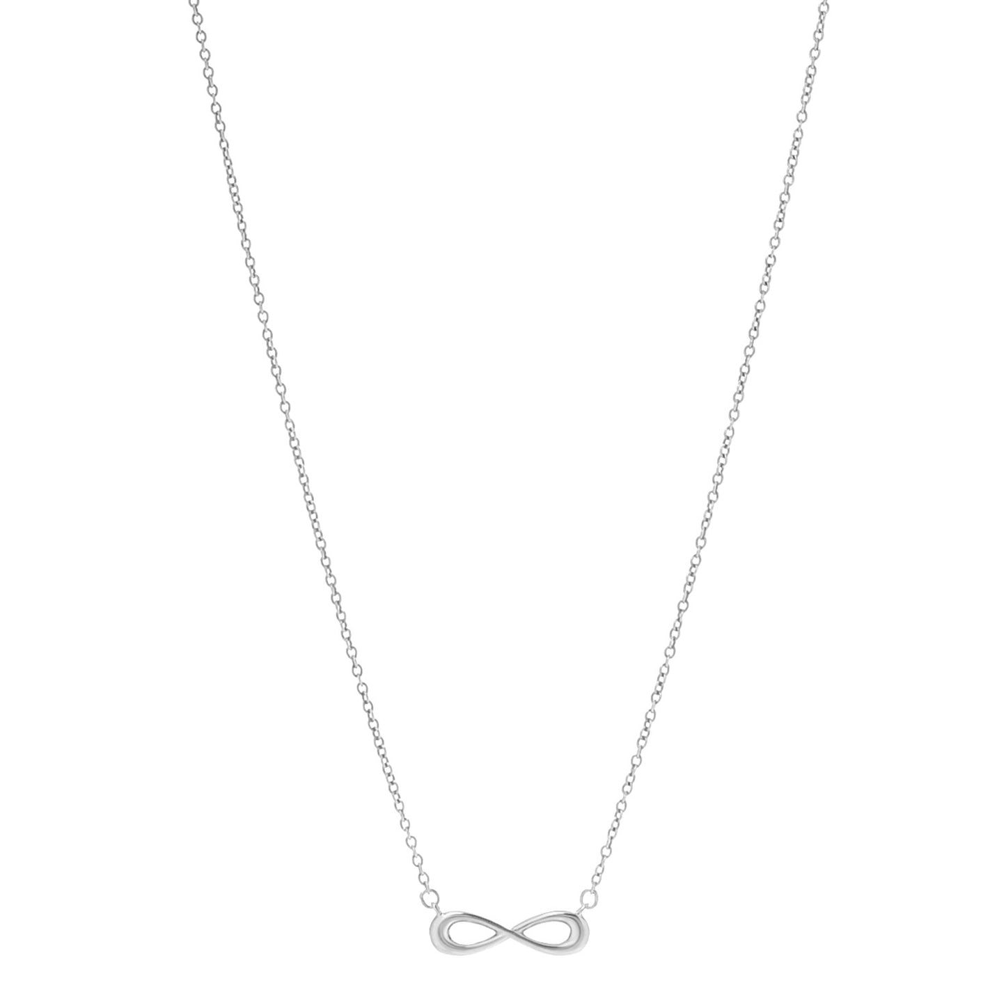 Sterling Silver Mini Infinity Pendant Necklace