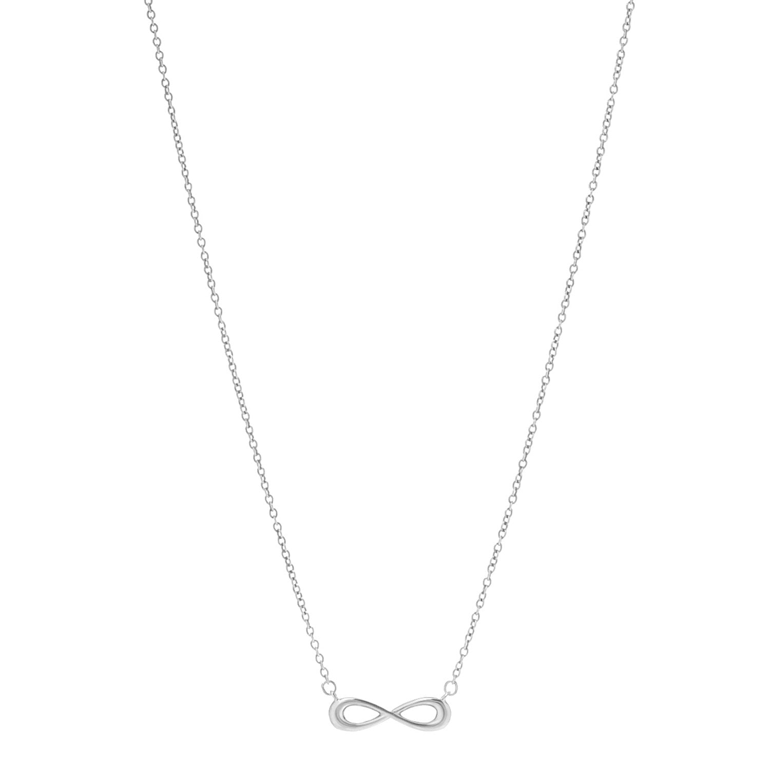 Tiffany Sterling Silver Mini Infinity Pendant Necklace 1 of 4