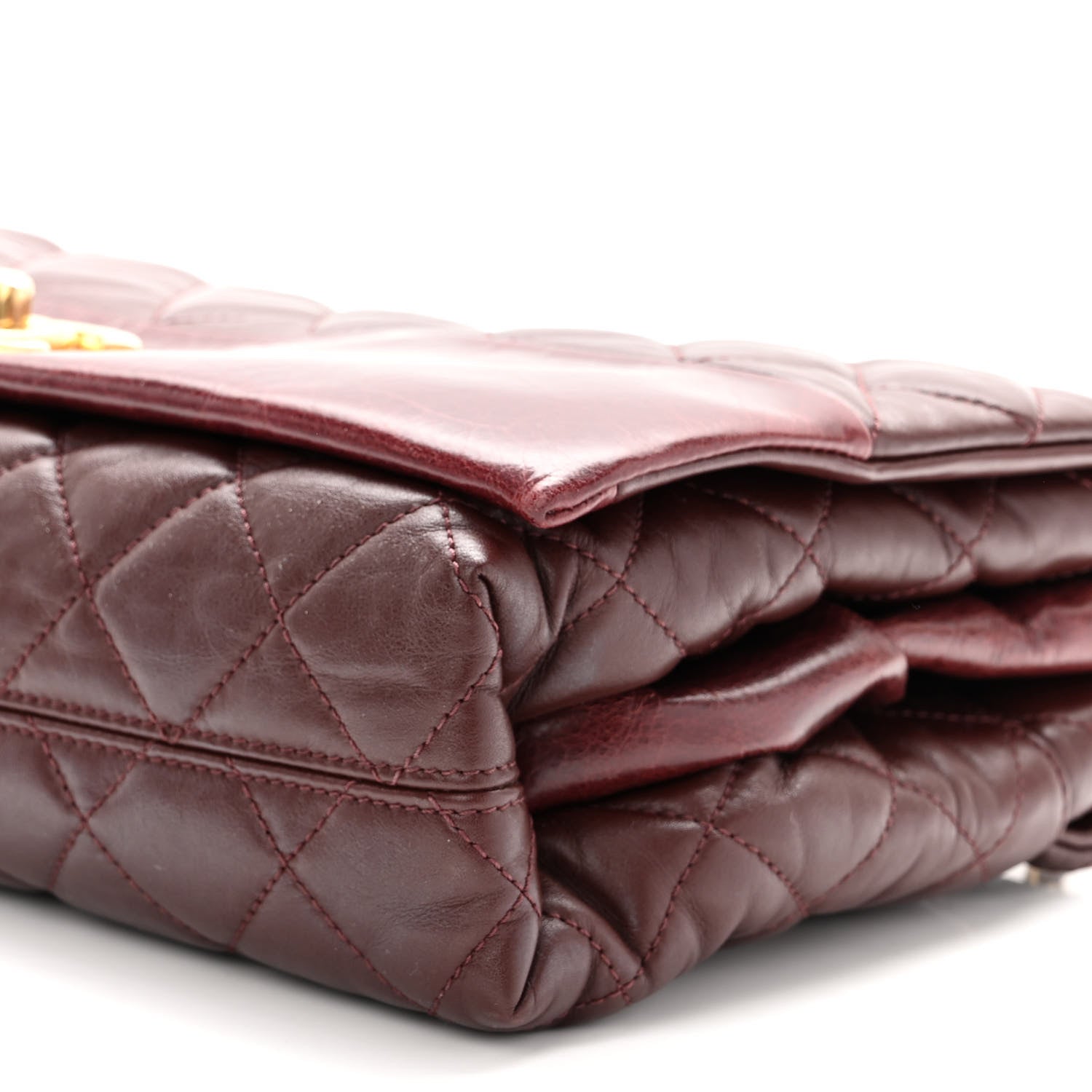 Chanel Calfskin Quilted Jumbo Soft Elegance Flap Bordeaux 12 of 12