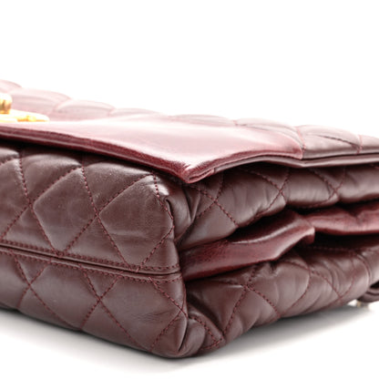 Chanel Calfskin Quilted Jumbo Soft Elegance Flap Bordeaux 12 of 12