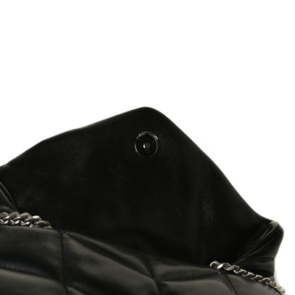 Saint Laurent Lambskin Quilted Toy Loulou Puffer Monogram Chain Satchel Black 13 of 17