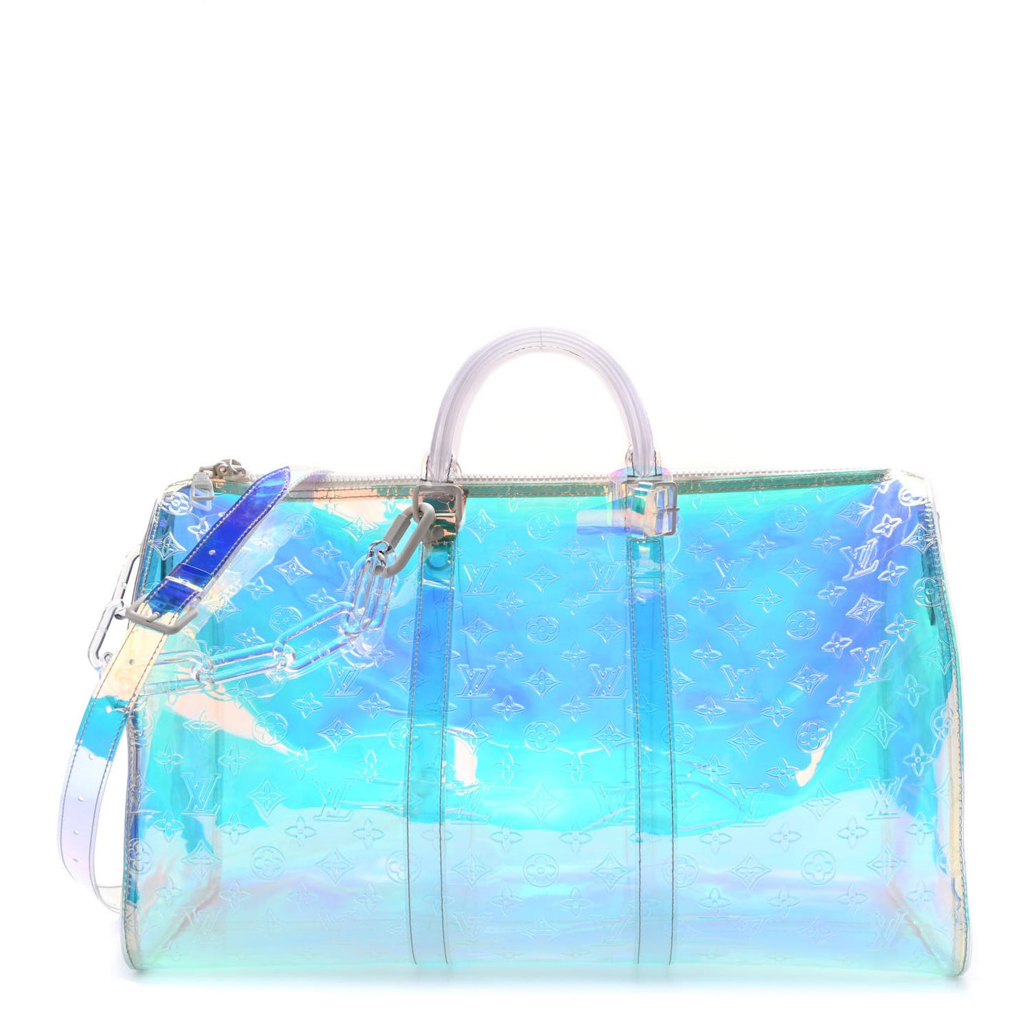 PVC Monogram Keepall Bandouliere 50 Iridescent Prism
