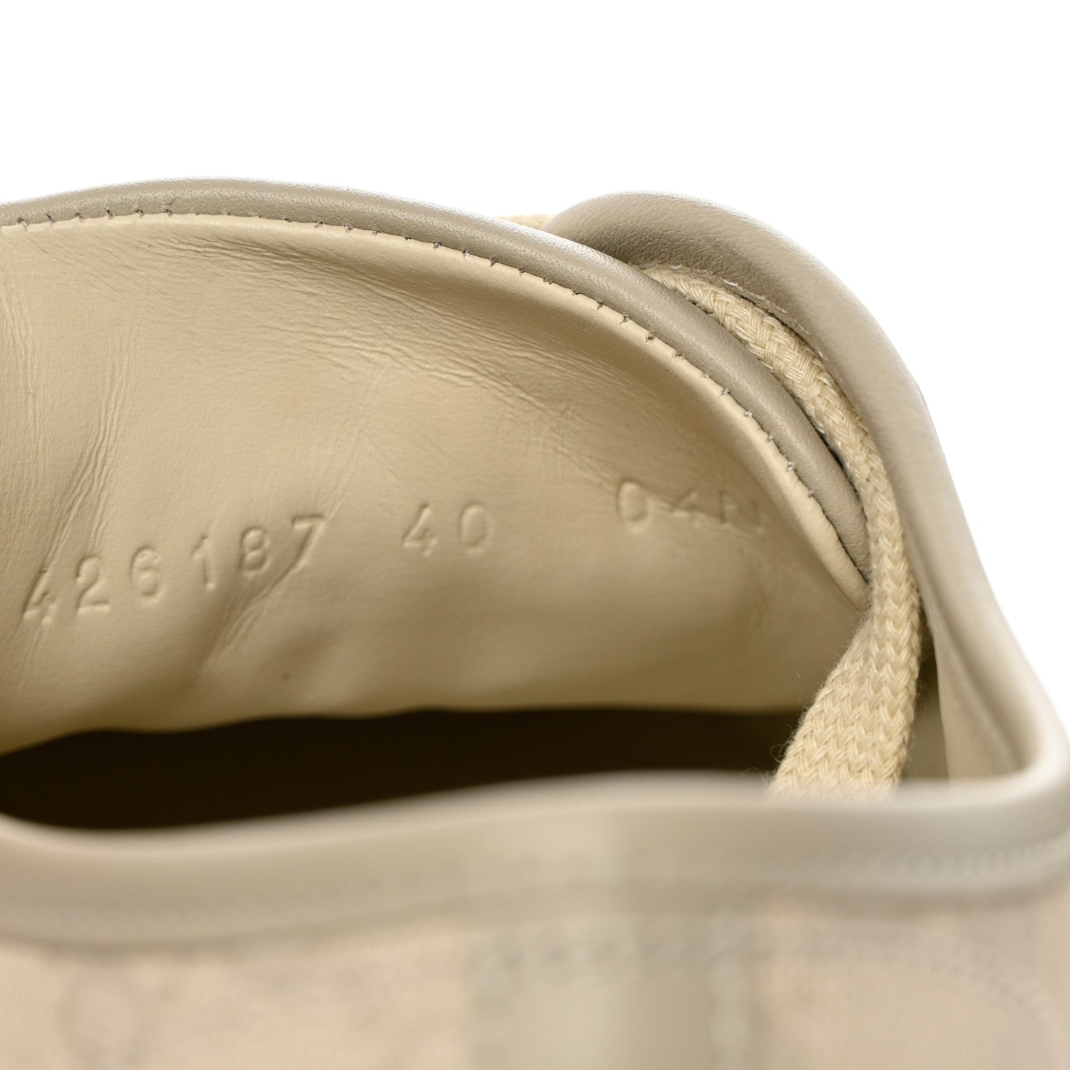 Gucci Washed Cotton GG Monogram Calfskin Womens Low Top Sneakers 40 White Mystic White Great White 15 of 18
